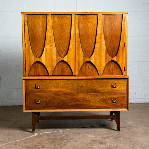 Mid Century Modern Dresser Gentlemans Chest Broyhill Brasilia Vintage Highboy VG - Image 2