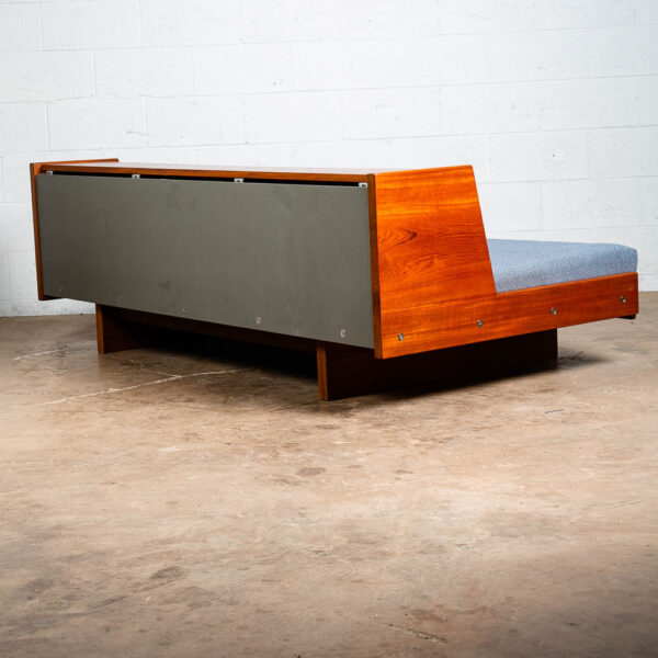 Mid Century Danish Modern Daybed Sofa Hans Wegner Getema GE77 Teak Denmark Blue - Image 5