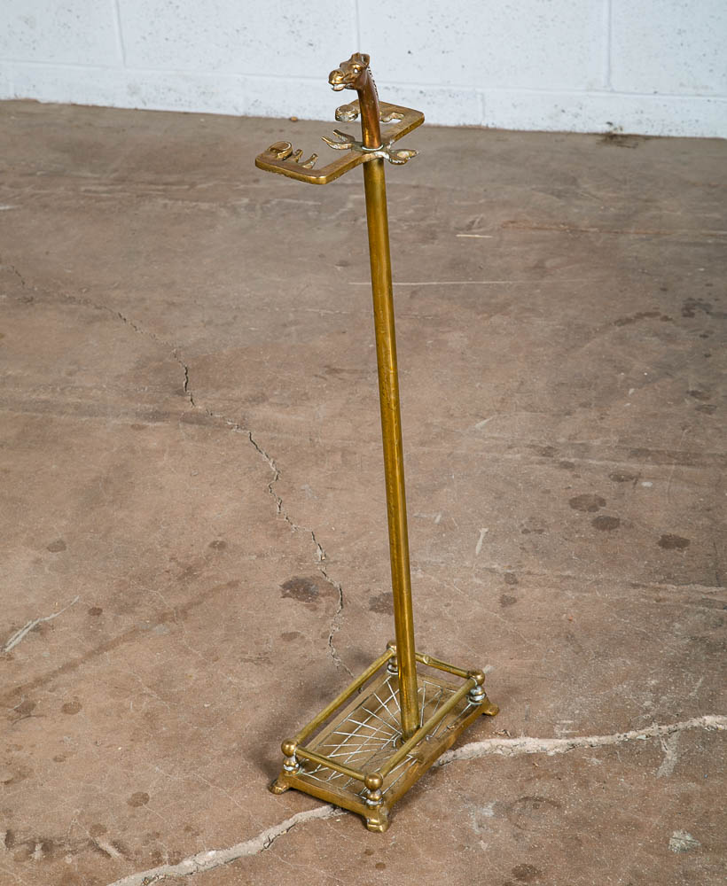 Mid Century Modern Fireplace Tools Solid Brass Horse Head Equestrian Gold Metal - Image 6