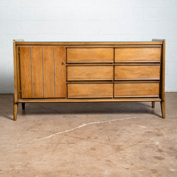 Mid century Modern Dresser Credenza United furniture 9 drawer Vintage Danish Mcm - Image 2
