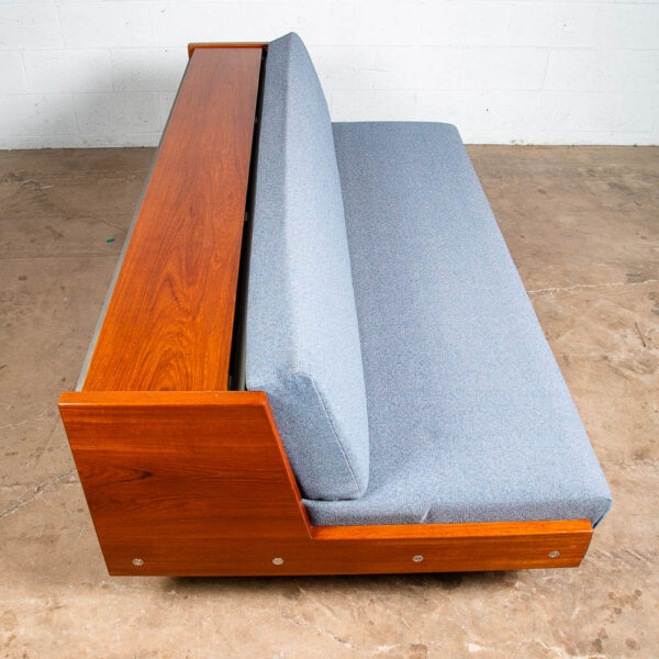 Mid Century Danish Modern Daybed Sofa Hans Wegner Getema GE77 Teak Denmark Blue - Image 2
