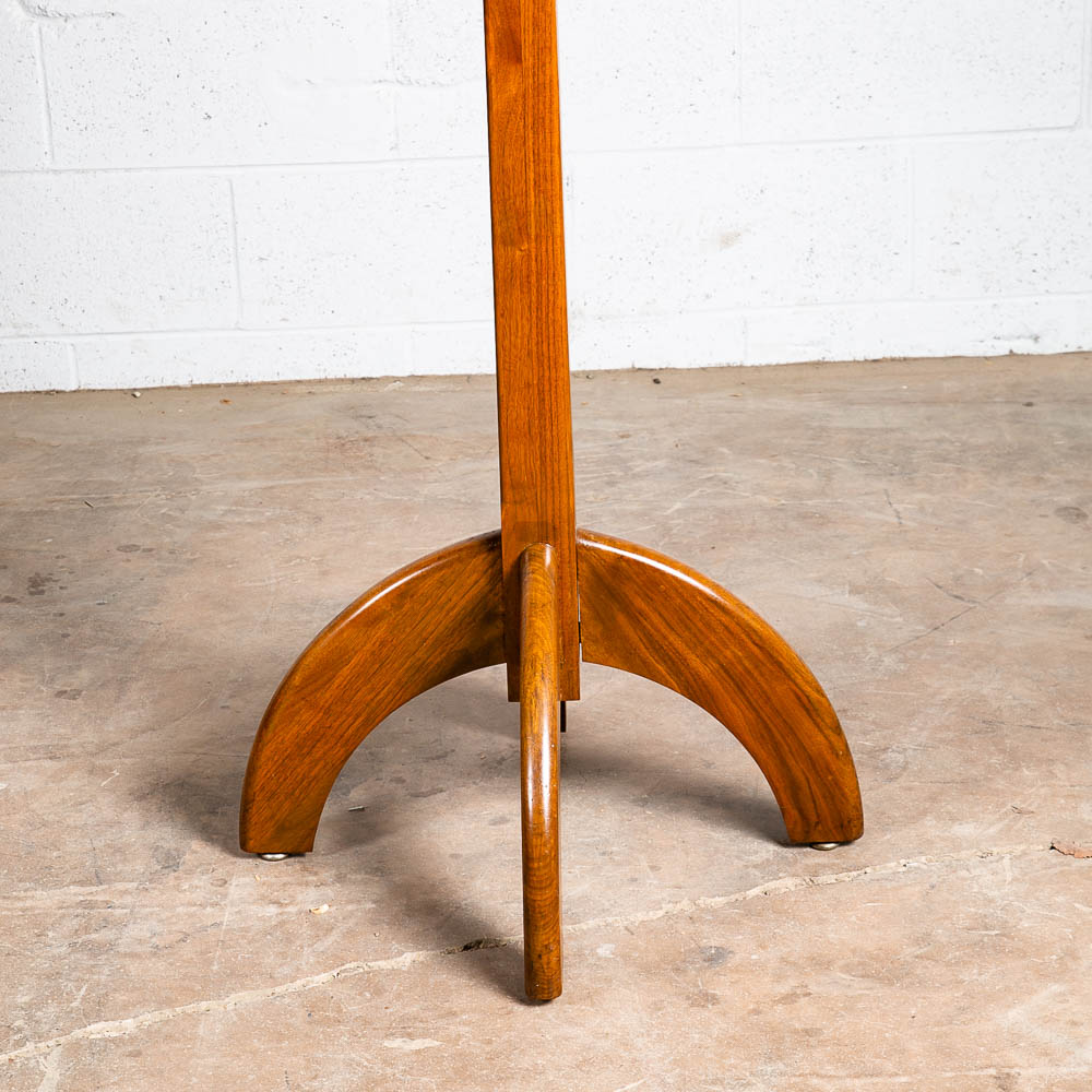 Mid Century Modern Coat Rack Solid Walnut Brass Wall Tree Shelf Entry Sculptural - Image 5