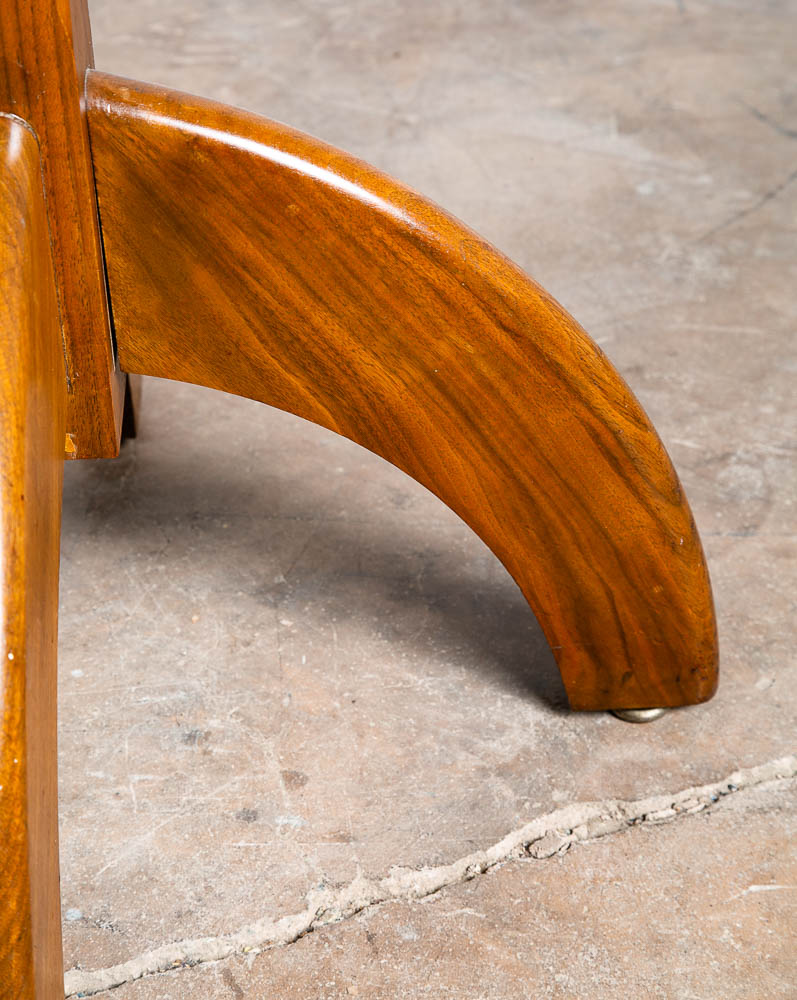 Mid Century Modern Coat Rack Solid Walnut Brass Wall Tree Shelf Entry Sculptural - Image 11