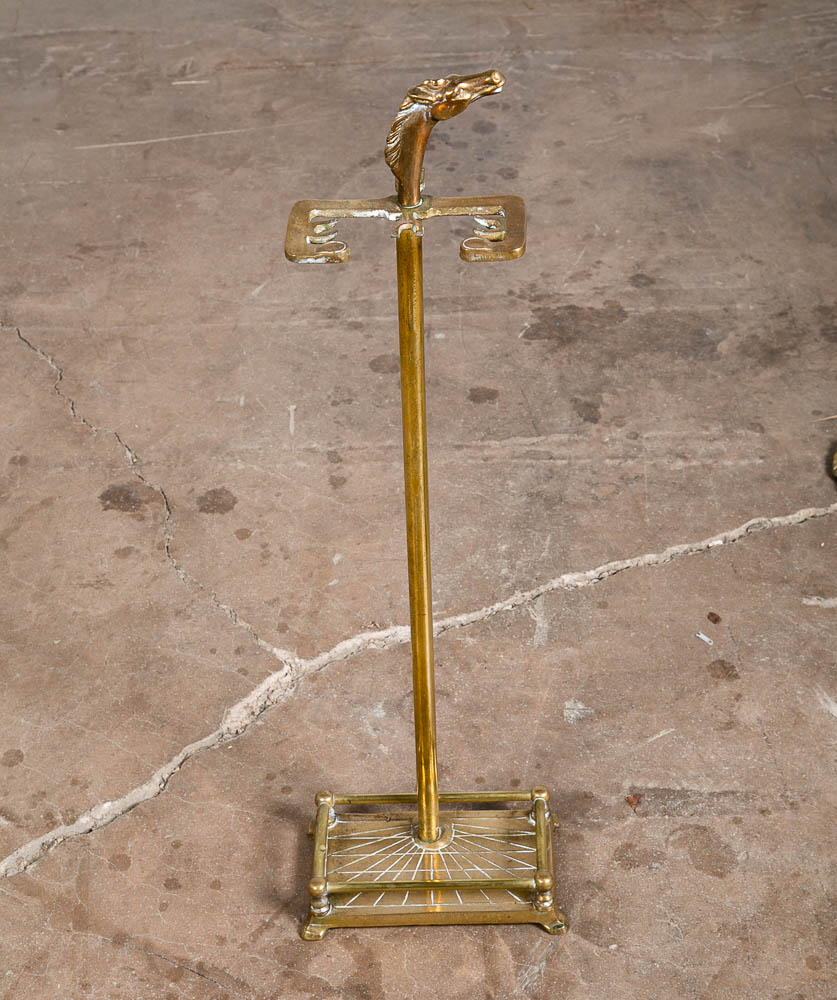 Mid Century Modern Fireplace Tools Solid Brass Horse Head Equestrian Gold Metal - Image 11