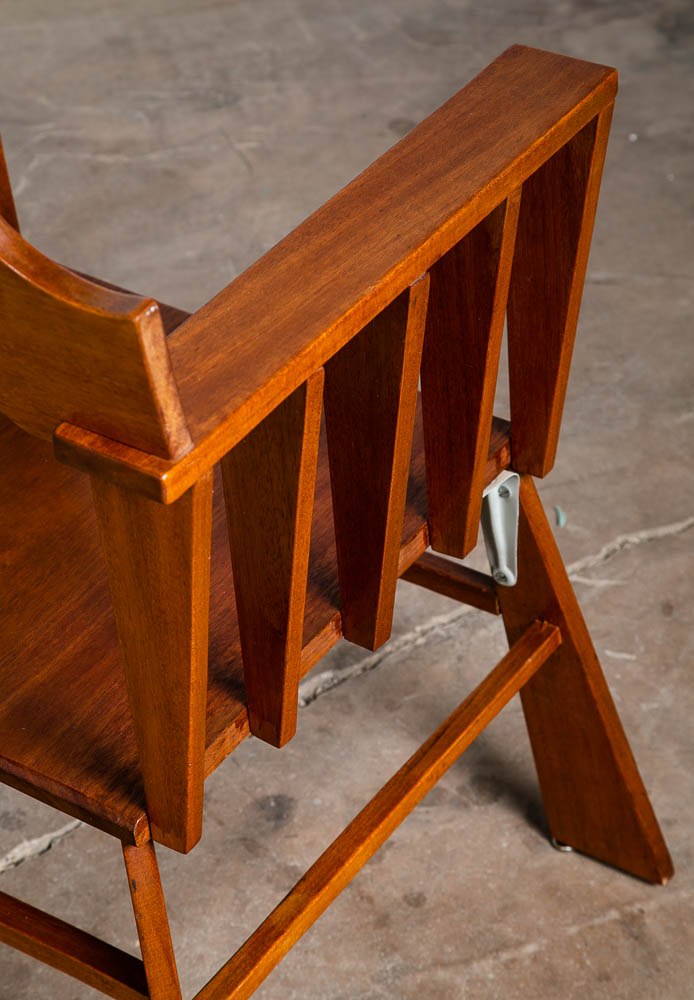 Mid Century Modern Dining Chairs Set of 8 Solid Mahogany Armchair Bauhaus Studio - Image 10