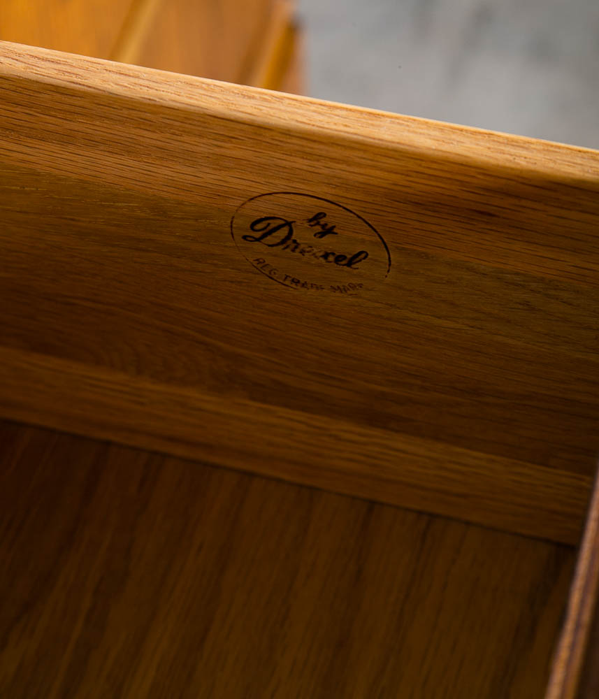 Mid Century Modern Dresser Credenza 9 Drawer Drexel Index Walnut Vintage Black - Image 8