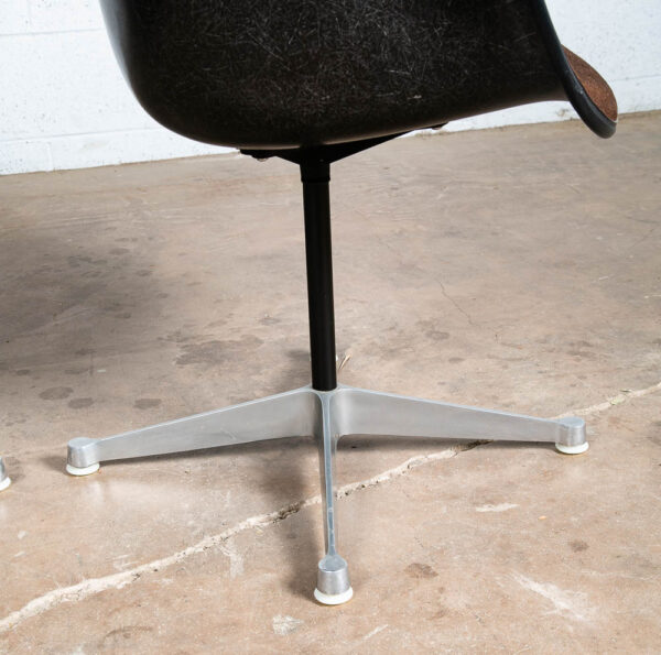 Mid Century Modern Lounge Chairs 2 Ray Eames Herman Miller Brown Black Arm Shell - Image 12