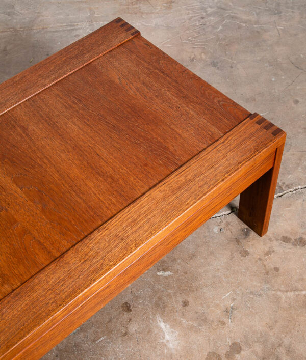 Mid Century Danish Modern Coffee Table Solid Teak Denmark Large Wide Mcm 58" NM - Image 10