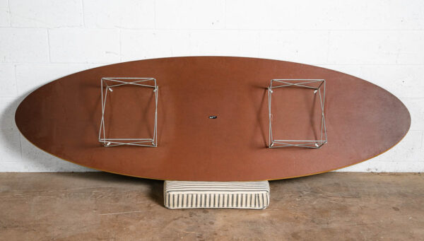 Mid Century Modern Coffee Table Surfboard Herman Miller Black Elliptical Eames M - Image 6