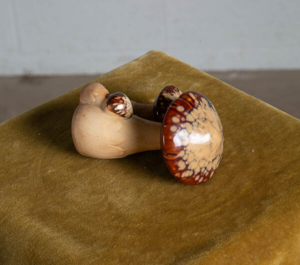 Mid Century Modern Ceramic Mushroom Brown Vintage Tan Groovy 70s Psychedelic - Image 5
