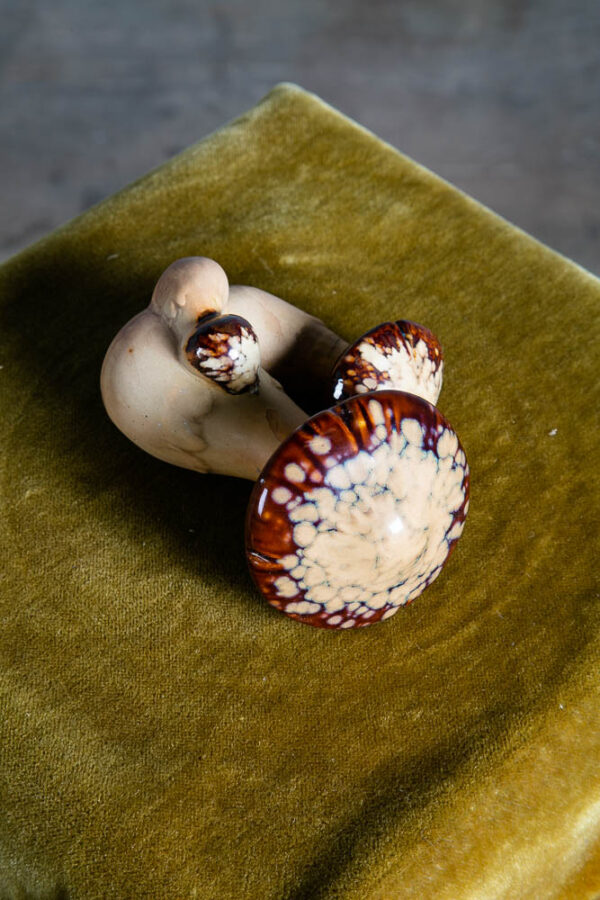 Mid Century Modern Ceramic Mushroom Brown Vintage Tan Groovy 70s Psychedelic - Image 6