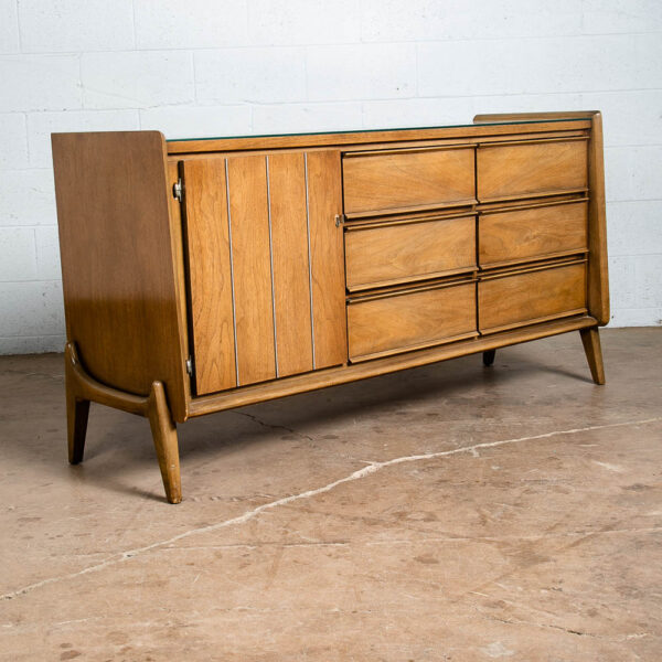 Mid century Modern Dresser Credenza United furniture 9 drawer Vintage Danish Mcm - Image 5