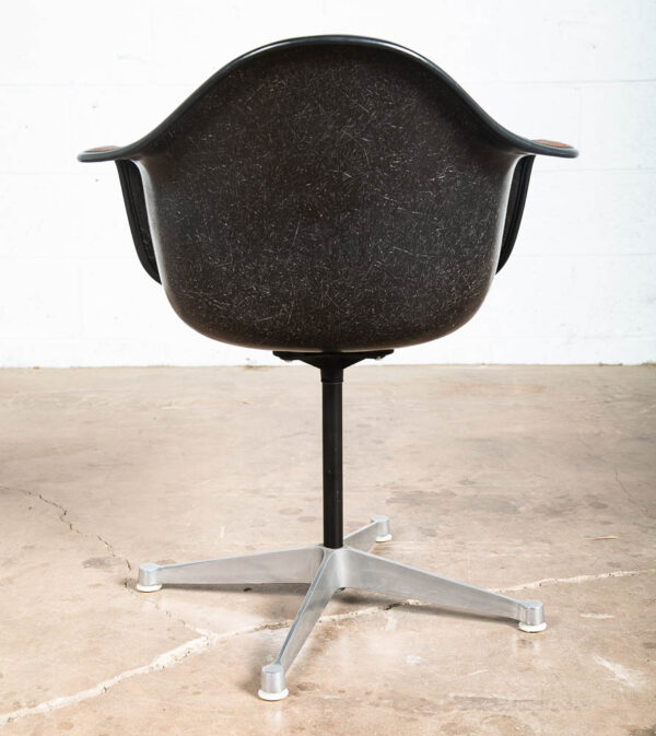 Mid Century Modern Lounge Chairs 2 Ray Eames Herman Miller Brown Black Arm Shell - Image 7