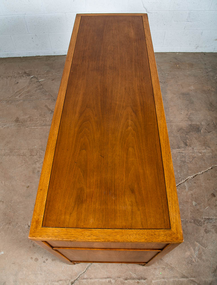 Mid Century Modern Credenza Dresser 6 Drawer Walnut Vintage Mcm Drexel Compass - Image 7
