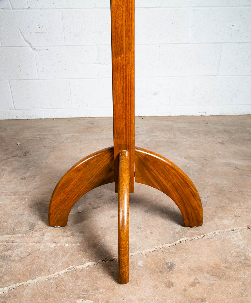 Mid Century Modern Coat Rack Solid Walnut Brass Wall Tree Shelf Entry Sculptural - Image 10