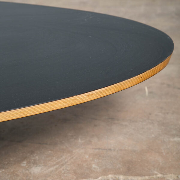 Mid Century Modern Coffee Table Surfboard Herman Miller Black Elliptical Eames M - Image 7