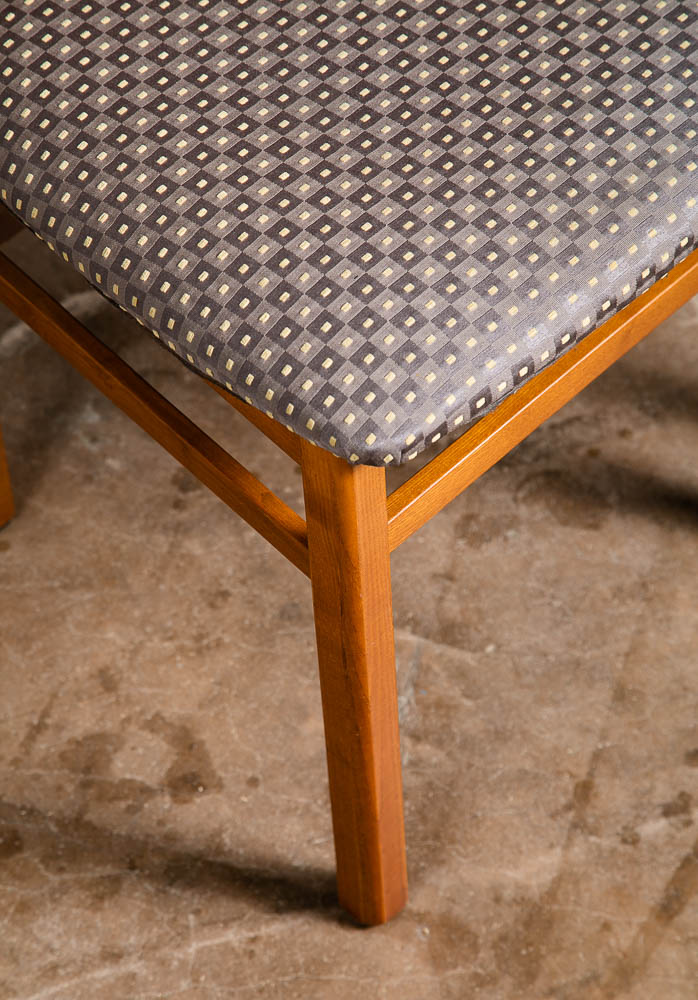 Mid Century Modern Dining Chairs 6 High Back Set Mcm IMS SRL Italy Grey Oak 70s - Image 9