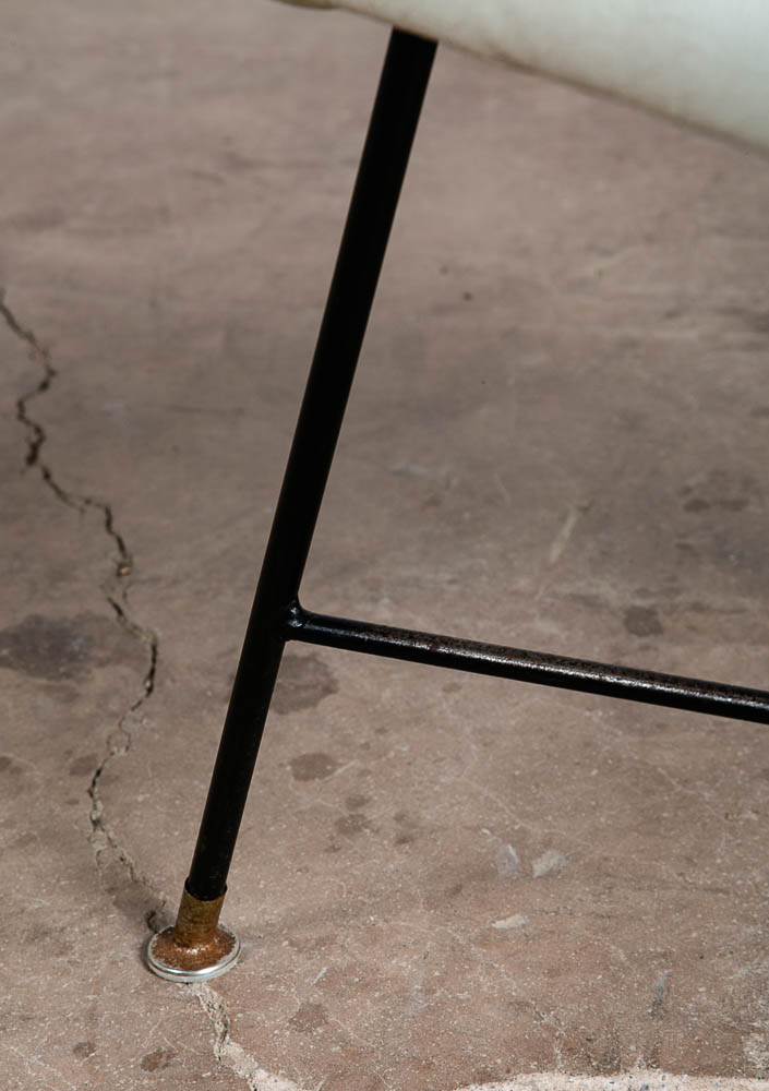 Mid Century Modern Dining Chairs Set 2 Wrought Iron Paul Mccobb Black White Mcm - Image 12