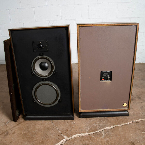 Mid Century Modern Speakers Vintage Realistic Optimus 27 Pair Walnut Tested Thin - Image 7