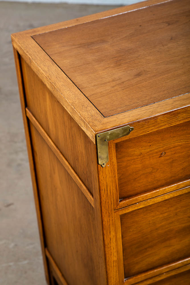 Mid Century Modern Credenza Dresser 6 Drawer Walnut Vintage Mcm Drexel Compass - Image 8