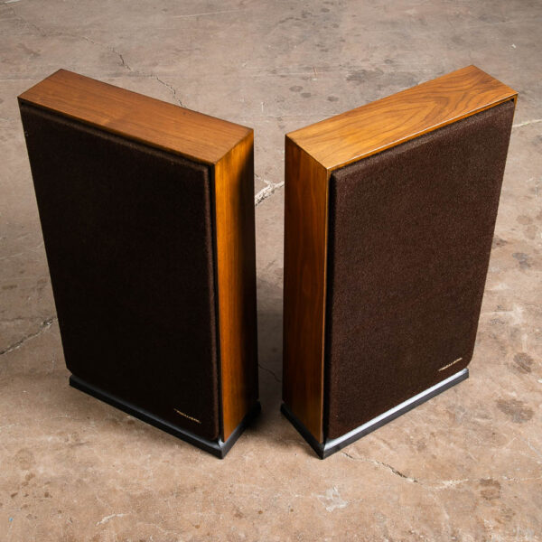Mid Century Modern Speakers Vintage Realistic Optimus 27 Pair Walnut Tested Thin