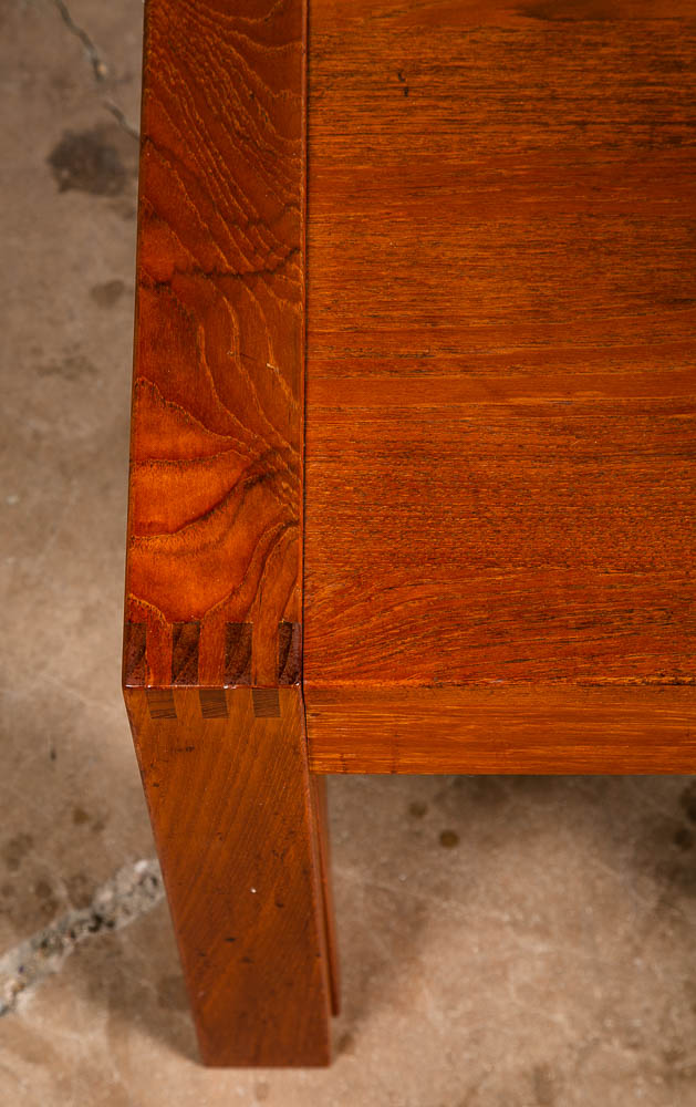 Mid Century Danish Modern Nesting Tables Solid Teak Set 4 Denmark Fingerjoint NM - Image 8