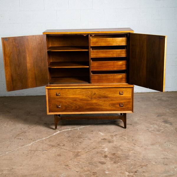 Mid Century Modern Dresser Gentlemans Chest Broyhill Brasilia Vintage Highboy VG - Image 5