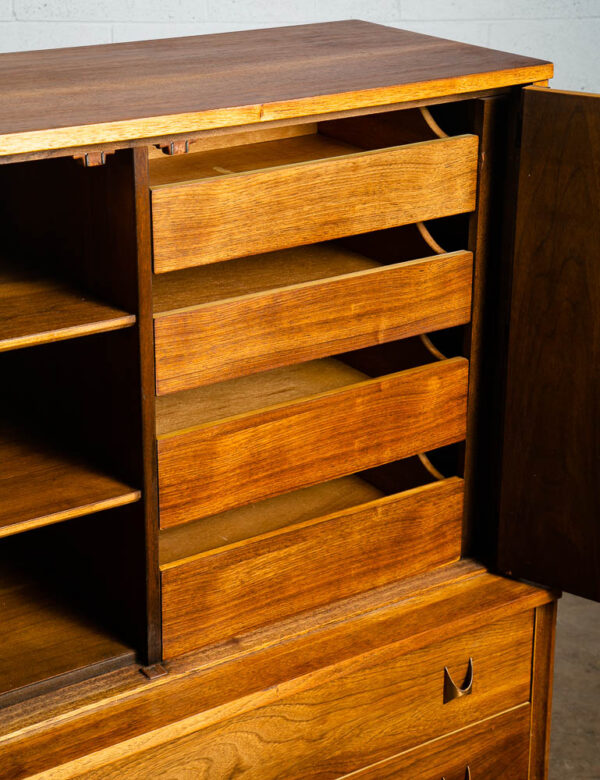 Mid Century Modern Dresser Gentlemans Chest Broyhill Brasilia Vintage Highboy VG - Image 8
