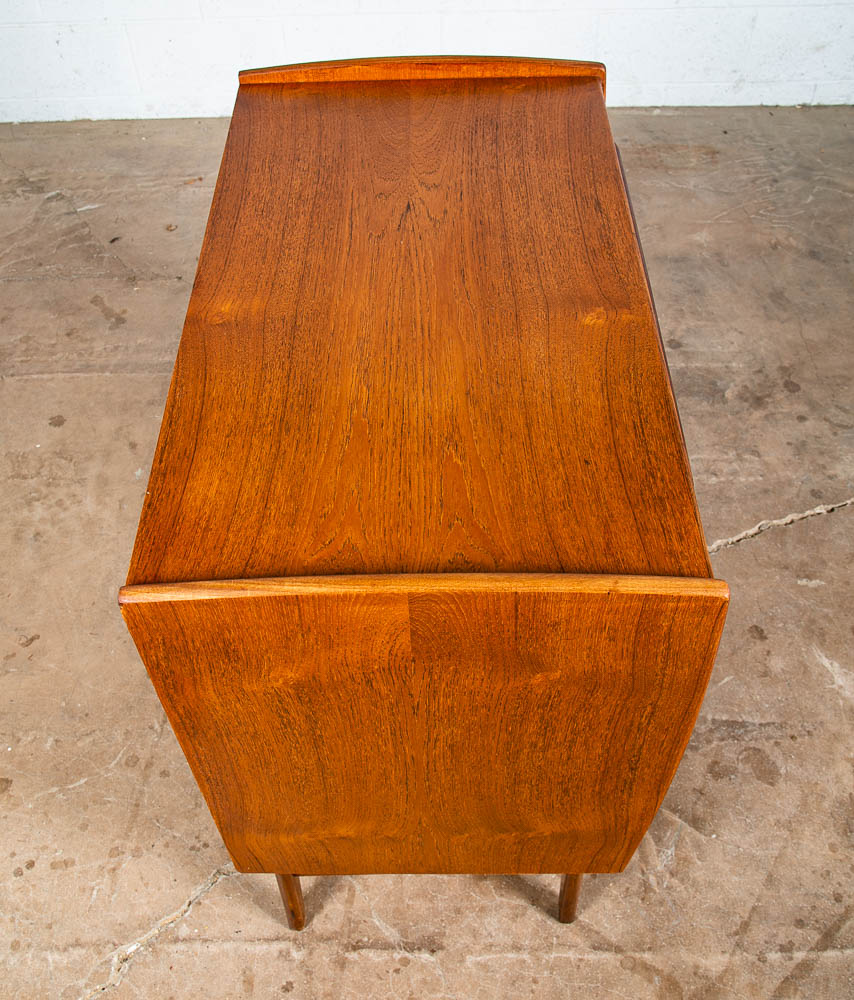 Mid Century Danish Modern Desk Vanity Office Teak 6 Drawer Vintage Denmark - Image 11