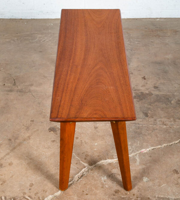 Mid Century Modern Bench Solid Mahogany Wood Coffee Table Rectangular Vintage - Image 4