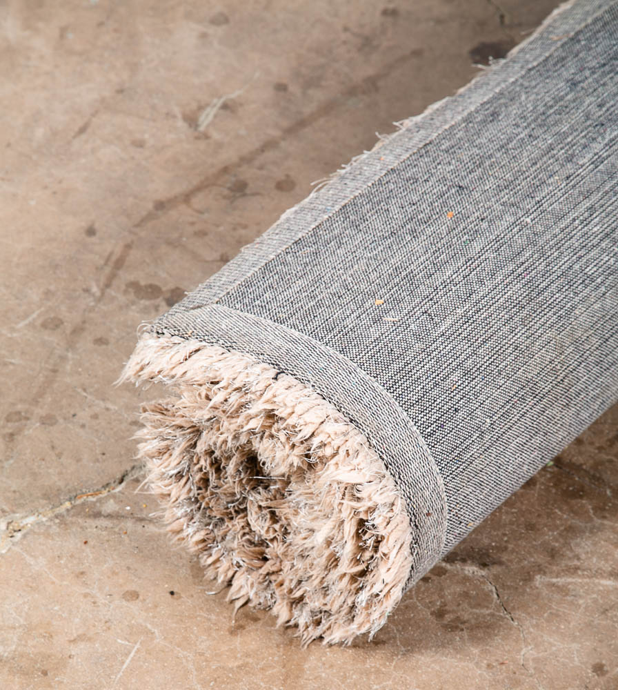 Mid Century Modern Shag Rug Wool Tan Canvas 90x65 Wool Vintage Retro - Image 5