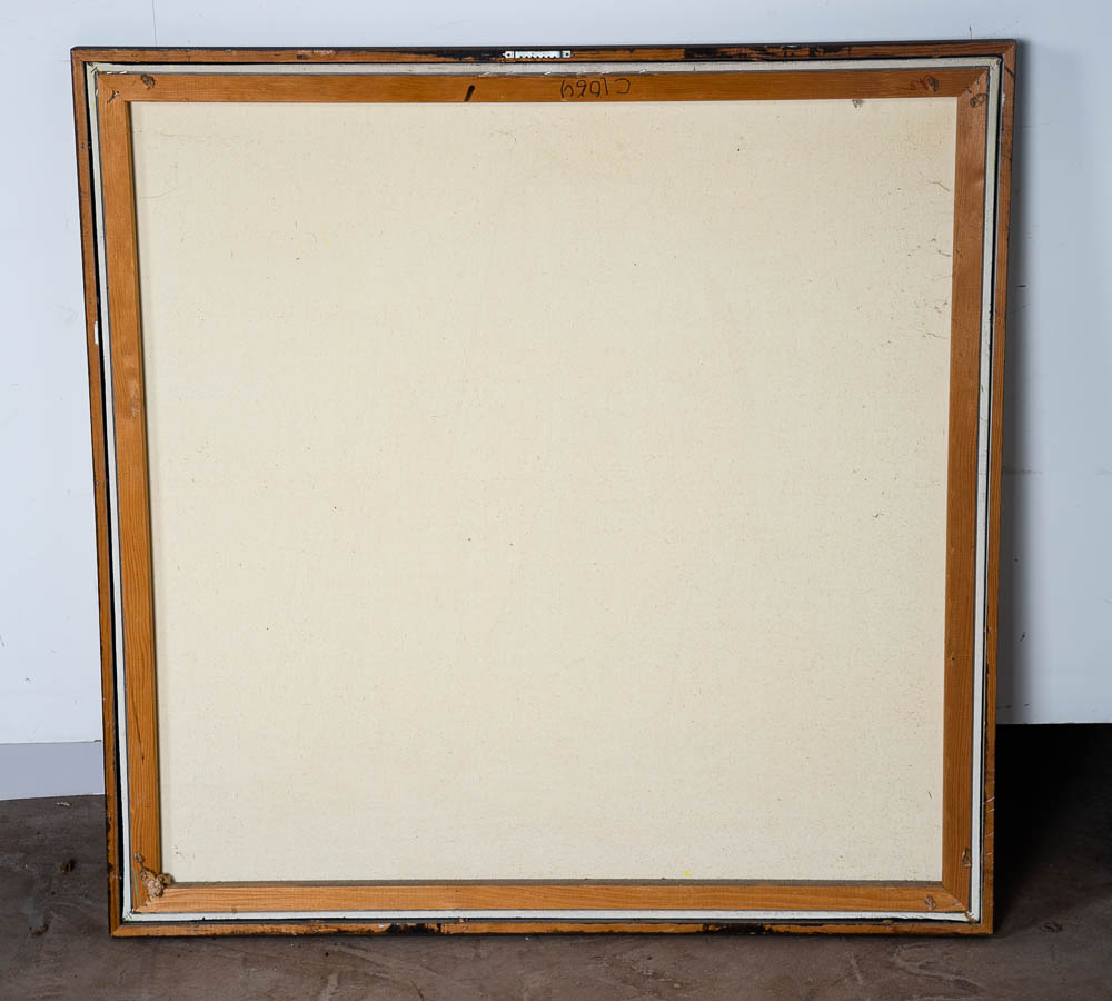 Mid Century Modern Original Art Guyot Boat Sailboat Brown Oil On Board Signed NM - Image 4