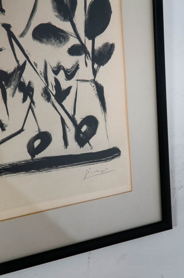 Mid Century Modern Picasso Art Print Litho Proof Abstract Black White AP 1948 - Image 5