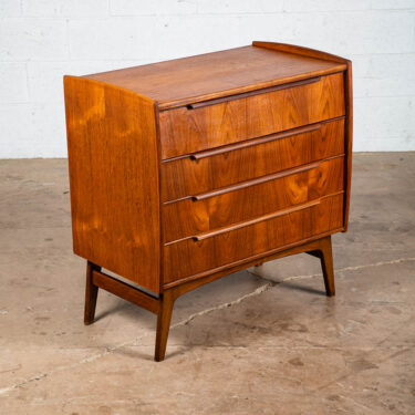 Mid Century Danish Modern Desk Vanity Office Teak 6 Drawer Vintage Denmark