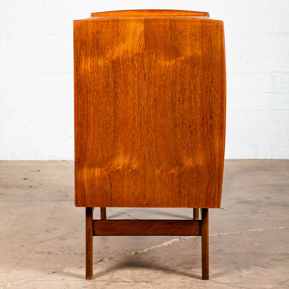 Mid Century Danish Modern Desk Vanity Office Teak 6 Drawer Vintage Denmark - Image 5