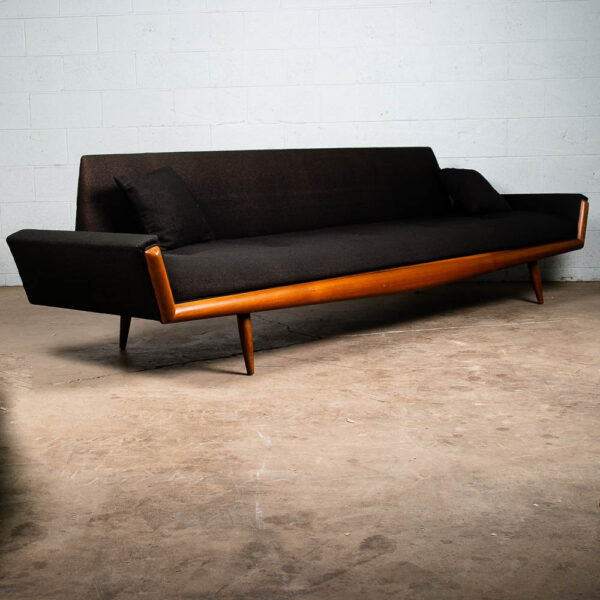 Mid Century Modern Sofa Couch Gondola Adrian Pearsall Platform Black Walnut Mcm