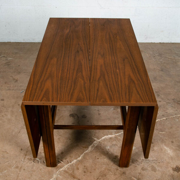 Mid Century Modern Dining Table Drexel Declaration Drop Leaf Walnut Kipp Stewart - Image 8