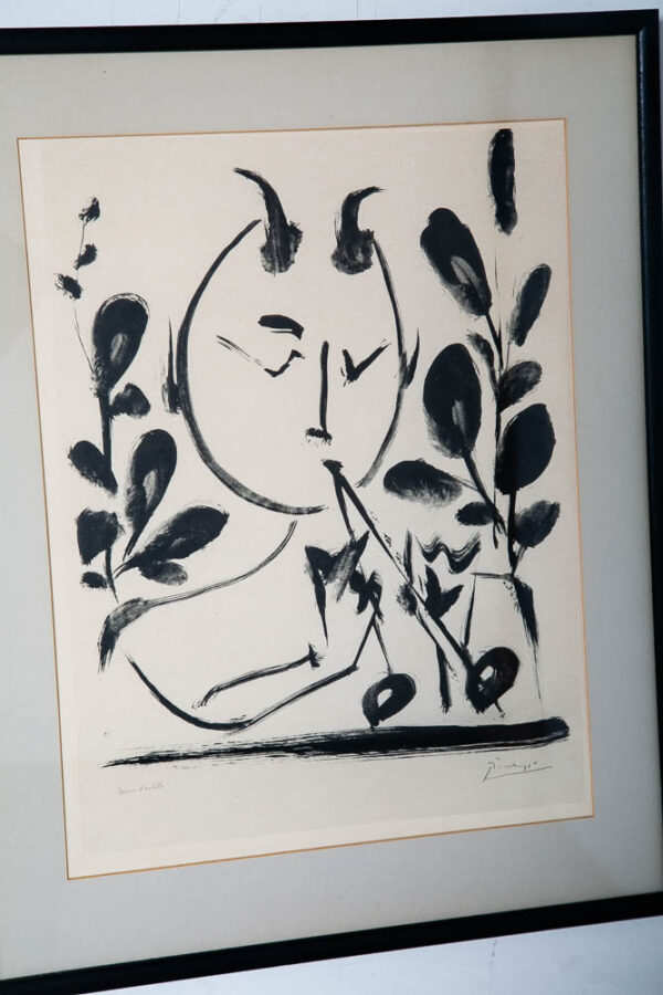 Mid Century Modern Picasso Art Print Litho Proof Abstract Black White AP 1948 - Image 4