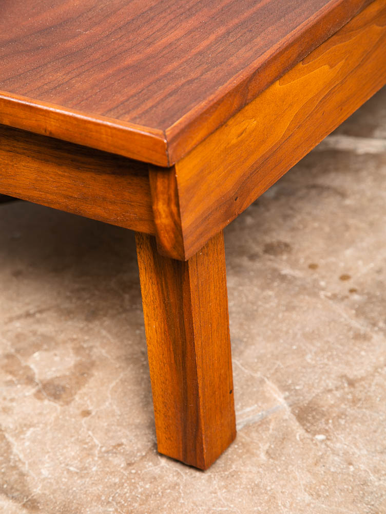 Mid Century Modern Coffee Table Sliding Walnut Brown Saltman Expanding John Keal - Image 10