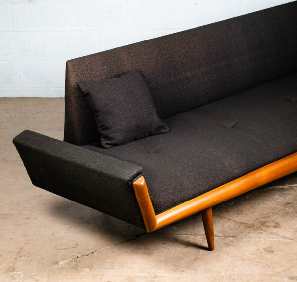Mid Century Modern Sofa Couch Gondola Adrian Pearsall Platform Black Walnut Mcm - Image 6
