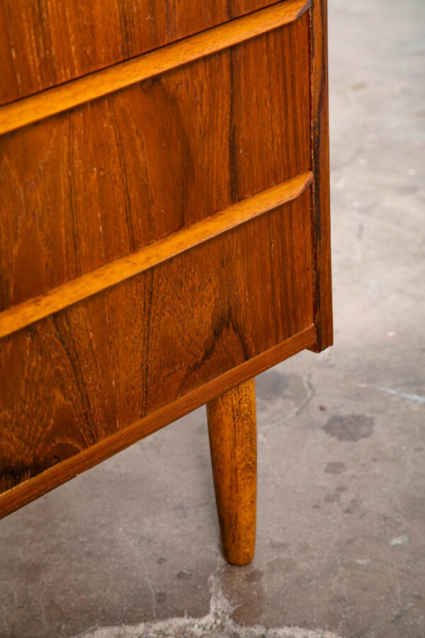 Mid Century Danish Modern Highboy Dresser 6 Drawer Solid Teak Denmark Vintage - Image 8