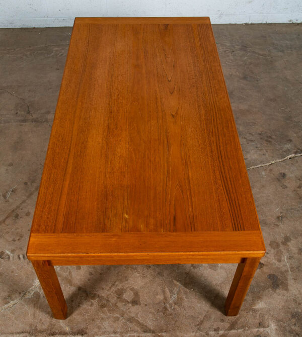 Mid Century Danish Modern Coffee Table Rectangular Surfboard Teak Denmark Mcm - Image 2