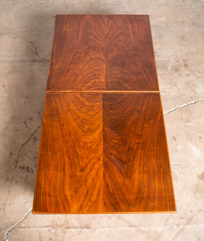 Mid Century Modern Coffee Table Sliding Walnut Brown Saltman Expanding John Keal - Image 3