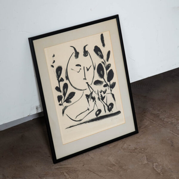 Mid Century Modern Picasso Art Print Litho Proof Abstract Black White AP 1948 - Image 2