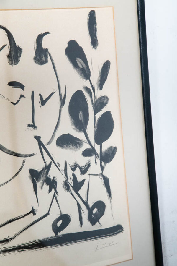 Mid Century Modern Picasso Art Print Litho Proof Abstract Black White AP 1948 - Image 8