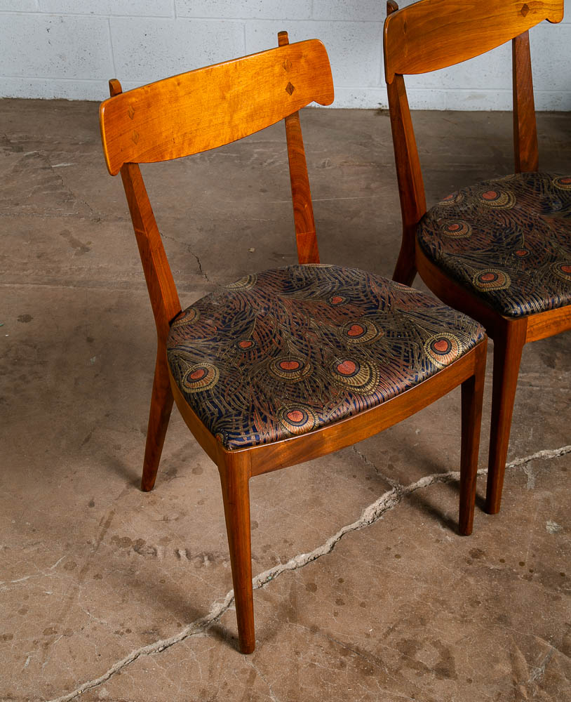 Mid Century Modern Dining Chairs 4 Drexel Declaration Kipp Stewart Seat Vintage - Image 10