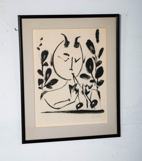 Mid Century Modern Picasso Art Print Litho Proof Abstract Black White AP 1948