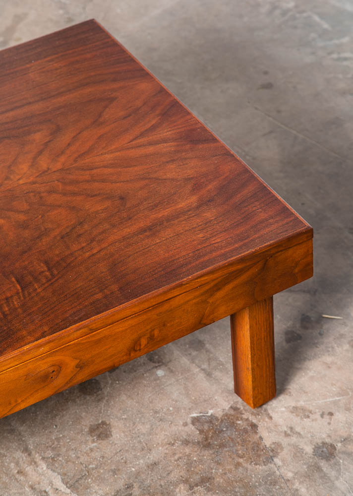 Mid Century Modern Coffee Table Sliding Walnut Brown Saltman Expanding John Keal - Image 11