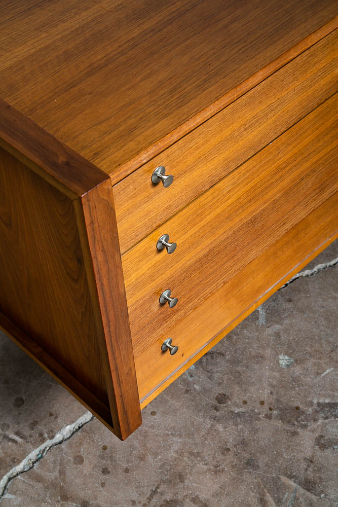 Mid Century Modern Dresser Credenza 8 Drawer Brown Saltman Walnut John Keal Mcm - Image 12