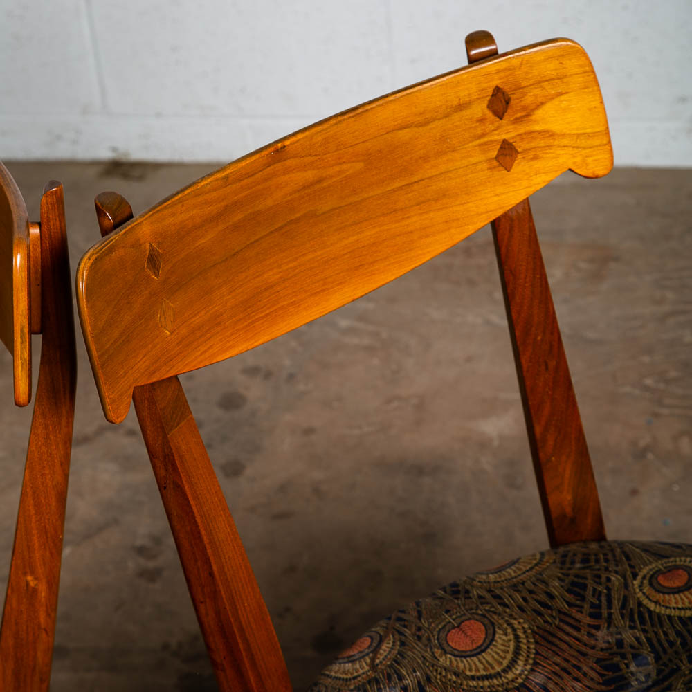 Mid Century Modern Dining Chairs 4 Drexel Declaration Kipp Stewart Seat Vintage - Image 9